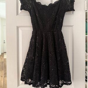 dress  black with sequins